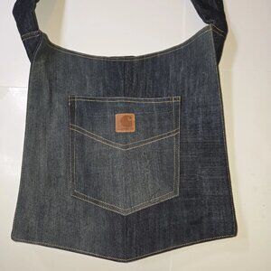 Upcycled Carhartt Denim Crossbody Bag Purse Handmade‎ Repurposed